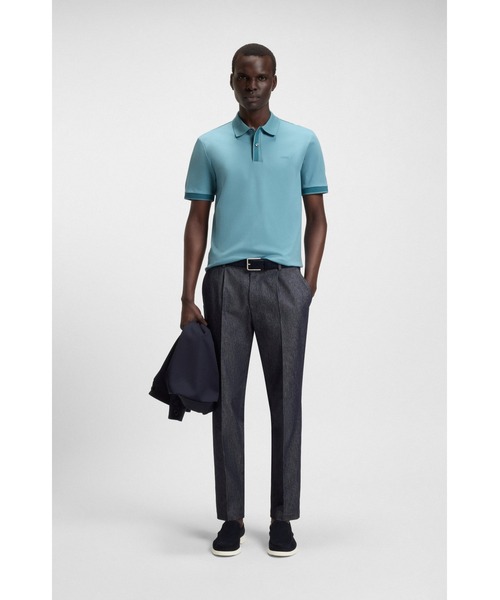 BOSS（HUGO BOSS） ポロシャツ シルケットコットン スリムフィット