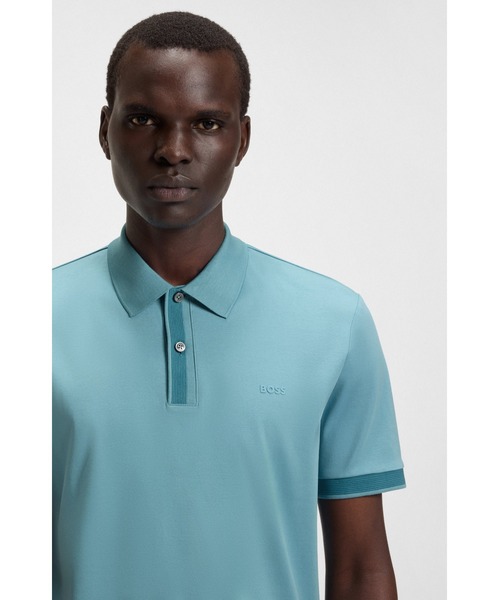 BOSS（HUGO BOSS） ポロシャツ シルケットコットン スリムフィット