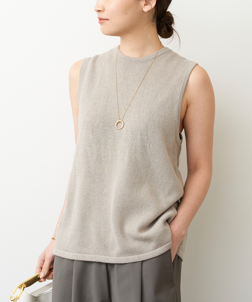 「tibi」 ノースリーブニット FREE ベージュ レディース_画像5
