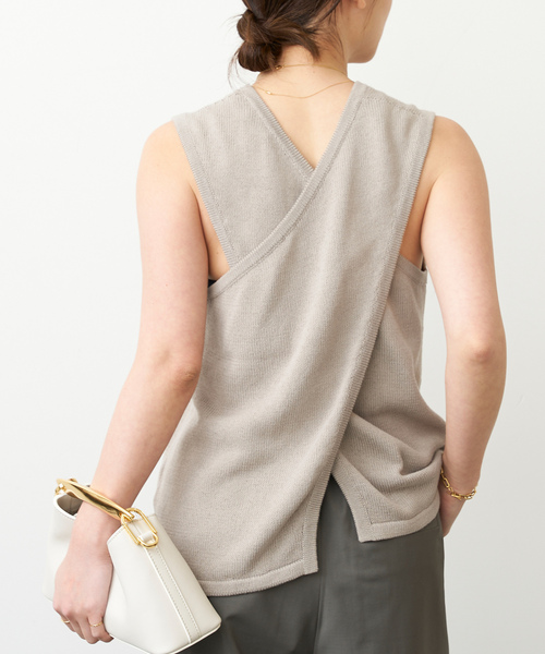 「tibi」 ノースリーブニット FREE ベージュ レディース_画像7