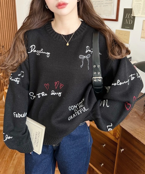 「moment+」 長袖ニット L アイボリー レディース_画像6