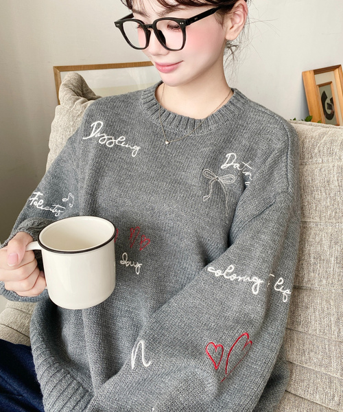 「moment+」 長袖ニット L アイボリー レディース_画像9