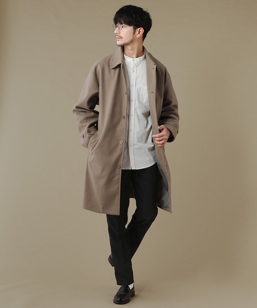 THE CASUAL（カジュアル） ステンカラーコート LL アイボリー メンズ