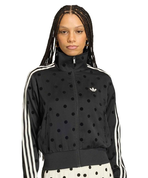 新品M⭐️ サテン水玉 トラックトップ ブラック Polka Dots adidas（アディダス） ジャージ adidas SATIN POLKA DOTS Track Top