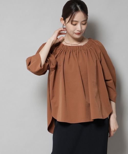 「NANO universe」 半袖ブラウス FREE ベージュ レディース_画像5