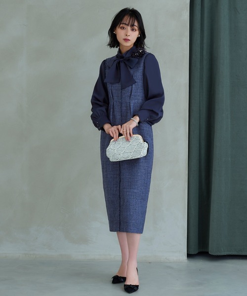 「RUIRUE BOUTIQUE」 長袖ワンピース M ブラック レディース_画像5