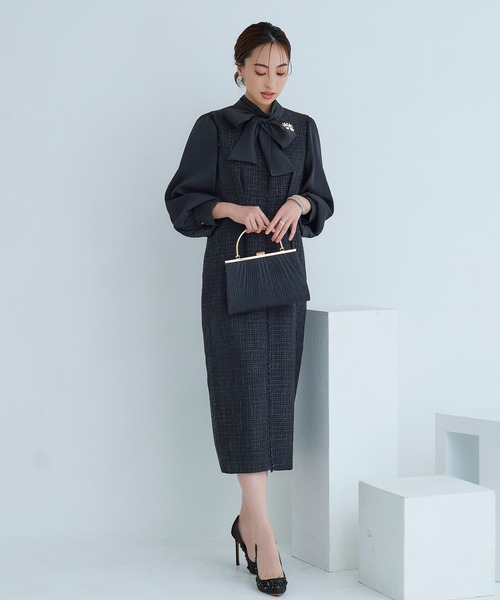 「RUIRUE BOUTIQUE」 長袖ワンピース M ブラック レディース_画像6