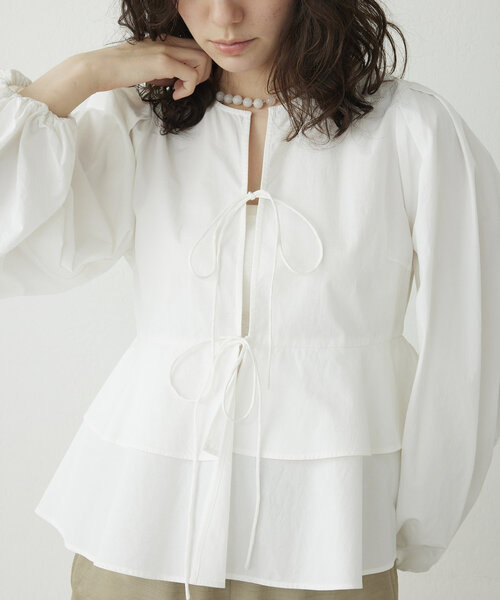 「THE PAUSE」 長袖ブラウス FREE オフホワイト レディース_画像3