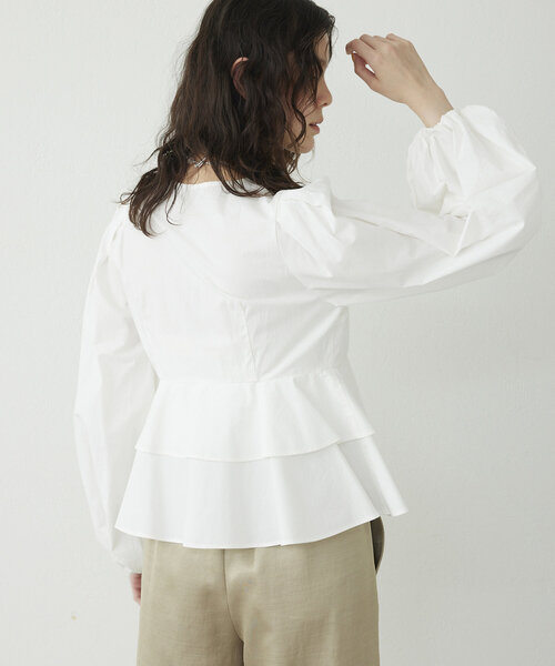「THE PAUSE」 長袖ブラウス FREE オフホワイト レディース_画像7