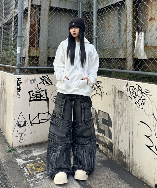 KsG ジーンズ デニム デニムパンツ マルチポケットロングストリング