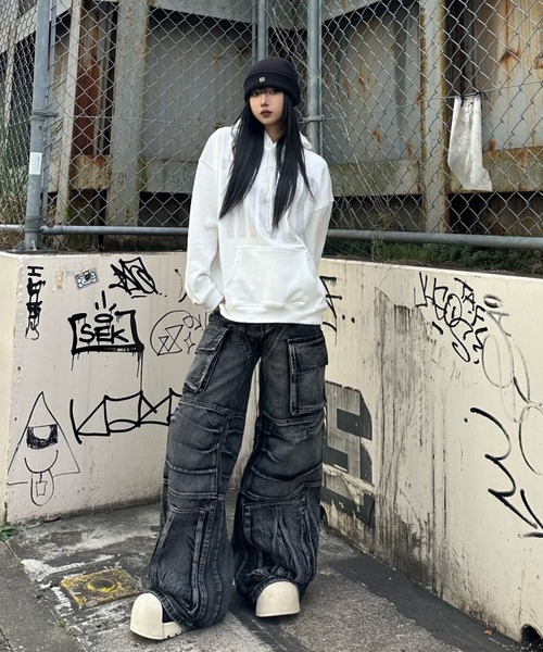 KsG ジーンズ デニム デニムパンツ マルチポケットロングストリング
