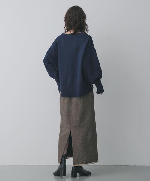 新品▷URBAN RESEARCH＊コットンシルクアンサンブルニット OFF セール】アンチピリングコクーンフォルムニット（ニット/セーター