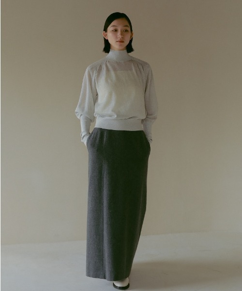「CASA FLINE」 ロングスカート 1 グレー レディース_画像6