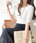 tシャツ 半袖 華奢見え確約!ちょうどいい女っ...の詳細画像4