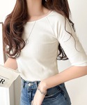 tシャツ 半袖 華奢見え確約!ちょうどいい女っ...の詳細画像3
