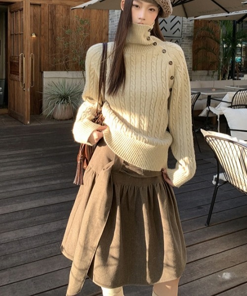 CELINE vintage スカート 90s archive y2k gossip!ロサンゼルス スカート 「Y2Kガーリー」レトロAラインミディ丈
