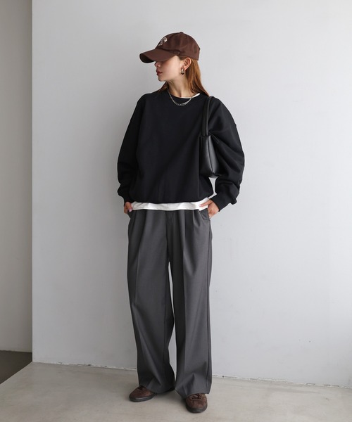 「ANME」 スウェットカットソー L ブラウン レディース_画像3