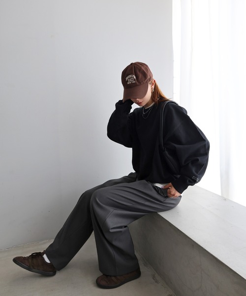 「ANME」 スウェットカットソー L ブラウン レディース_画像4