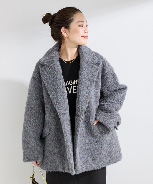 B.C STOCK（ベーセーストック） コート アウター シャギーピーコート