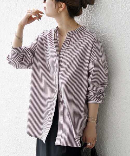 SHIPS any 「SHIPS any」 長袖ブラウス 38 ワイン レディース