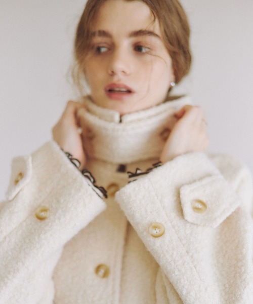 「flower」 ステンカラーコート FREE ベージュ レディース_画像4