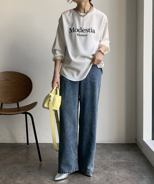 「DouDou」 長袖ブラウス FREE チャコールグレー レディース_画像4