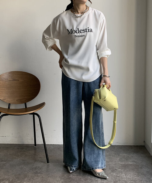 「DouDou」 長袖ブラウス FREE チャコールグレー レディース_画像5