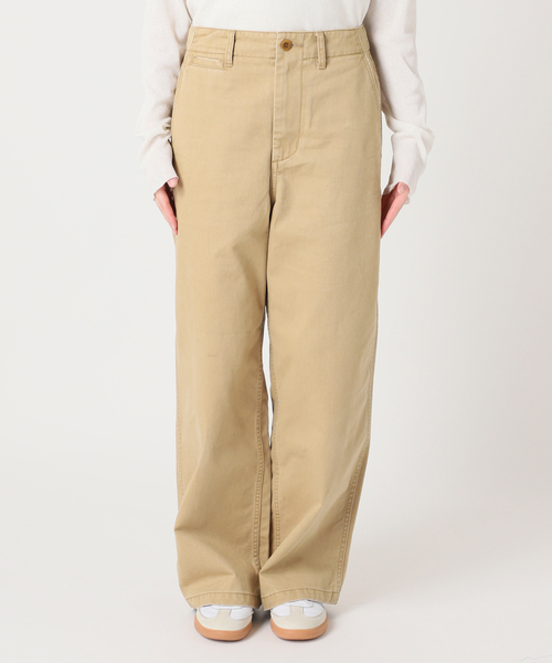 she、プリスティン　ホワイト チノパン コットン混紡 FRAMeWORK（フレームワーク） チノパン チノパンツ レディース