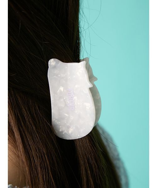 Kukuhime様ハンドメイド♡fancyファーBIGポニークリップ② FURFUR（ファーファー） キャットモチーフビジューヘアクリップ