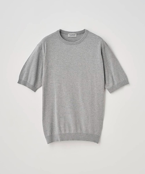 セーター ニット 半袖コットンニットＴシャツ メンズの画像