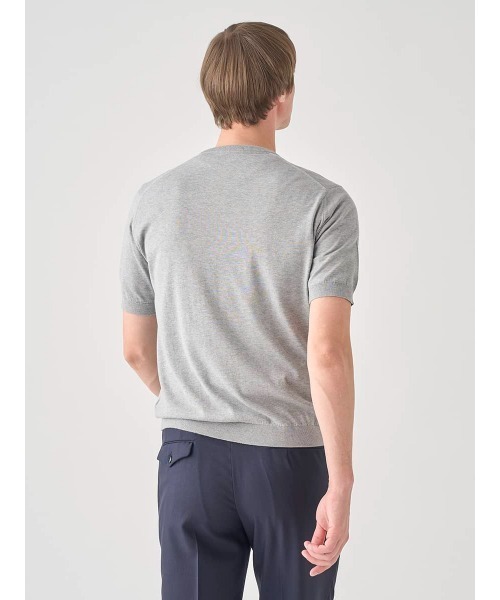 セーター ニット 半袖コットンニットＴシャツ メンズの画像