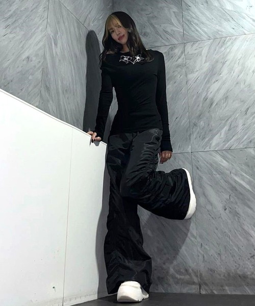 「ROOPTOKYO」 「chick」イージーパンツ S ブラック レディース_画像7