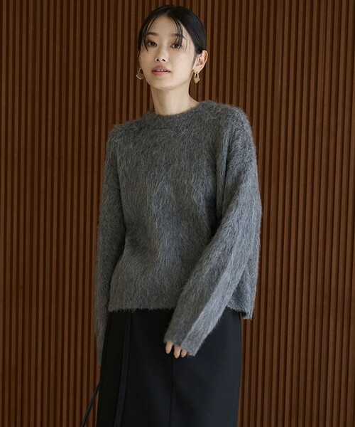 「UNFILO」 長袖ニット MEDIUM グレー レディース_画像5