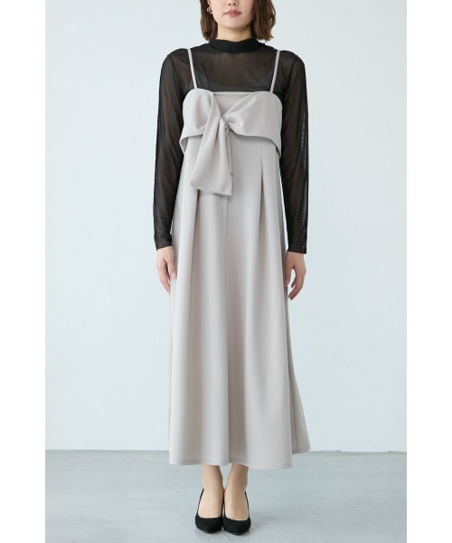 「M.deux」 キャミソールワンピース MEDIUM ブラック レディース_画像3
