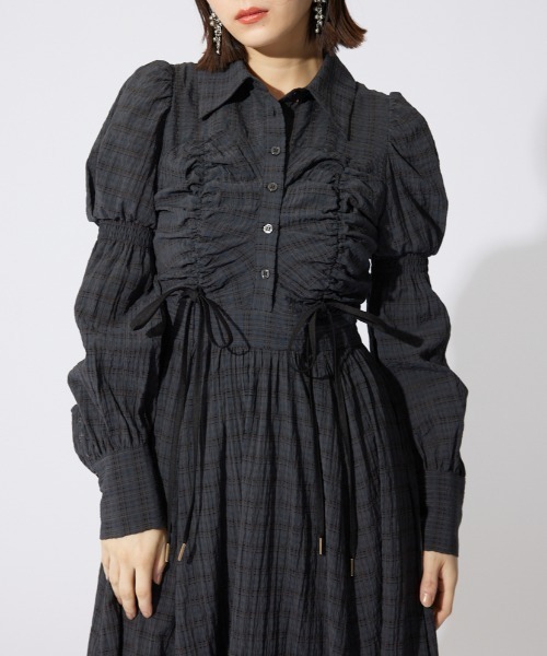 「rienda」 シャツワンピース SMALL グレー レディース_画像3