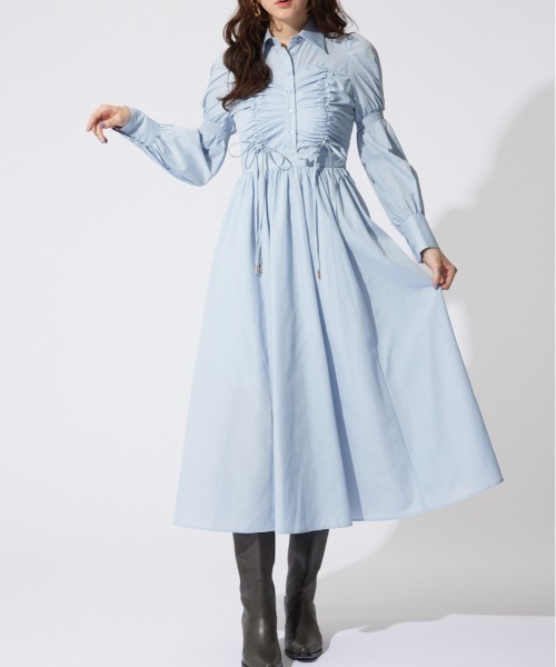 「rienda」 シャツワンピース SMALL グレー レディース_画像4