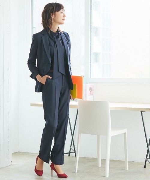 「7days Life Styling」 パンツスーツ M グレイッシュベージュ レディース_画像2
