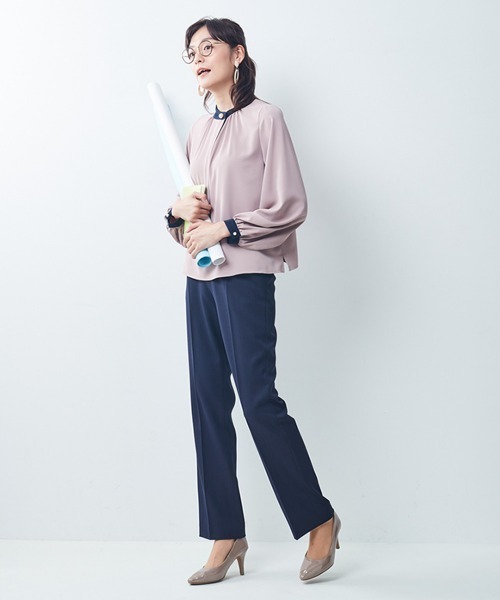 「7days Life Styling」 パンツスーツ M グレイッシュベージュ レディース_画像5