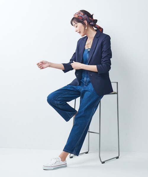 「7days Life Styling」 パンツスーツ M グレイッシュベージュ レディース_画像6