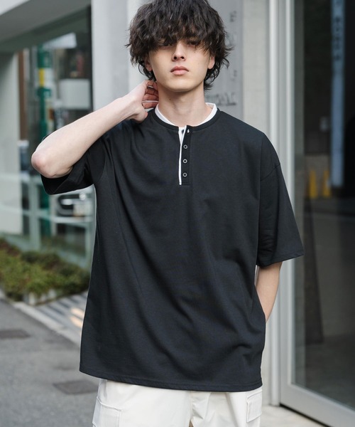Rocky Monroe（ロッキーモンロー） ヘンリーネック tシャツ オーバー