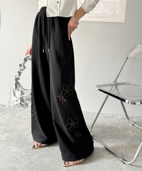 「classicalelf」 スウェットパンツ MEDIUM ブラック レディース_画像3