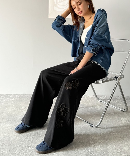「classicalelf」 スウェットパンツ MEDIUM ブラック レディース_画像5