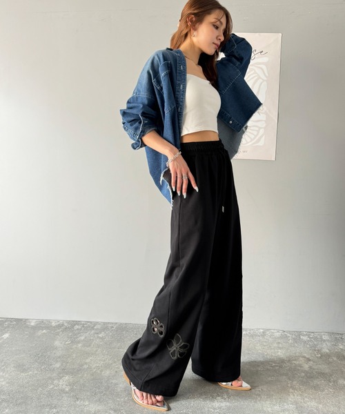 「classicalelf」 スウェットパンツ MEDIUM ブラック レディース_画像8