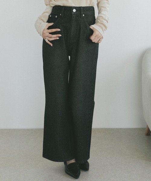 「VANNIE U」 デニムパンツ L インディゴブルー レディース_画像7