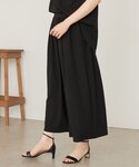 ワイドパンツ パンツ ストレッチジョーゼットギ...の詳細画像2