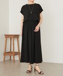 ワイドパンツ パンツ ストレッチジョーゼットギ...の詳細画像5