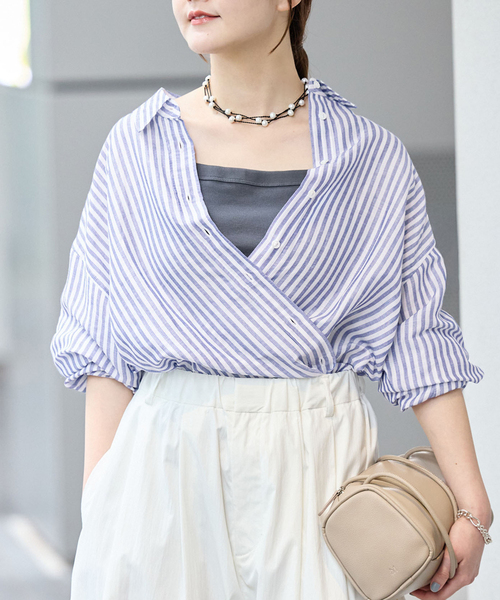 IENA（イエナ） ブラウス シャツ 「追加」ラミーリヨセル2wayシャツ