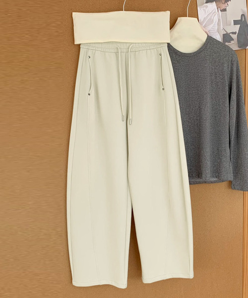 DAY CLOSET ワイドパンツ スウェットパンツ ジャージ 「ゴム＆紐調節可