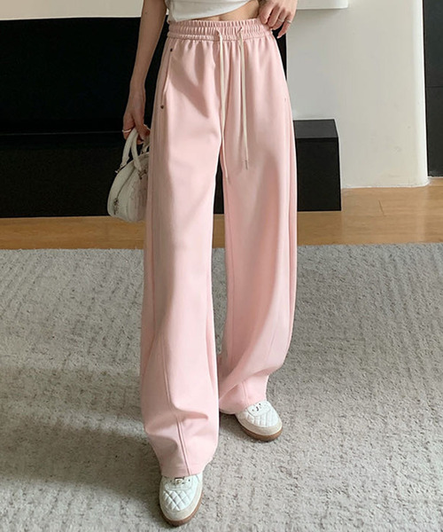 DAY CLOSET ワイドパンツ スウェットパンツ ジャージ 「ゴム＆紐調節可