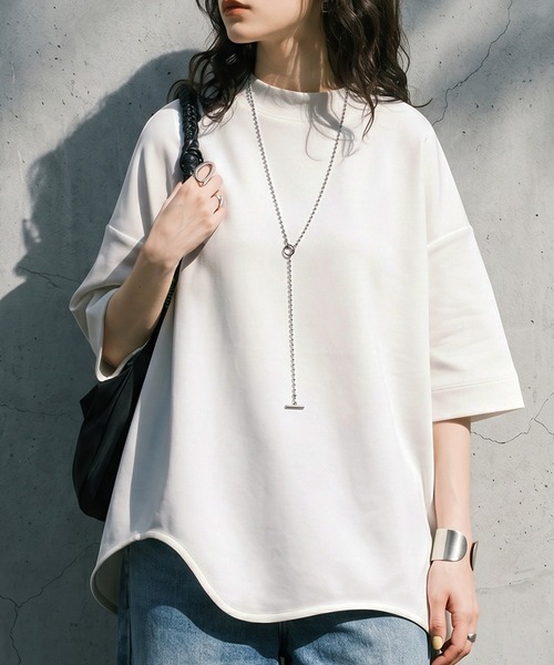 antiqua（アンティカ） tシャツ モックネック カットソー レディース